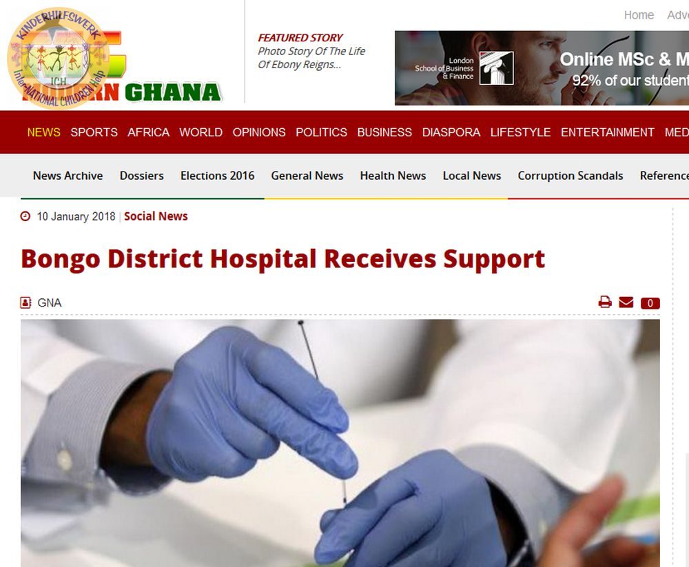 Bongo Discret Hospital receices Support