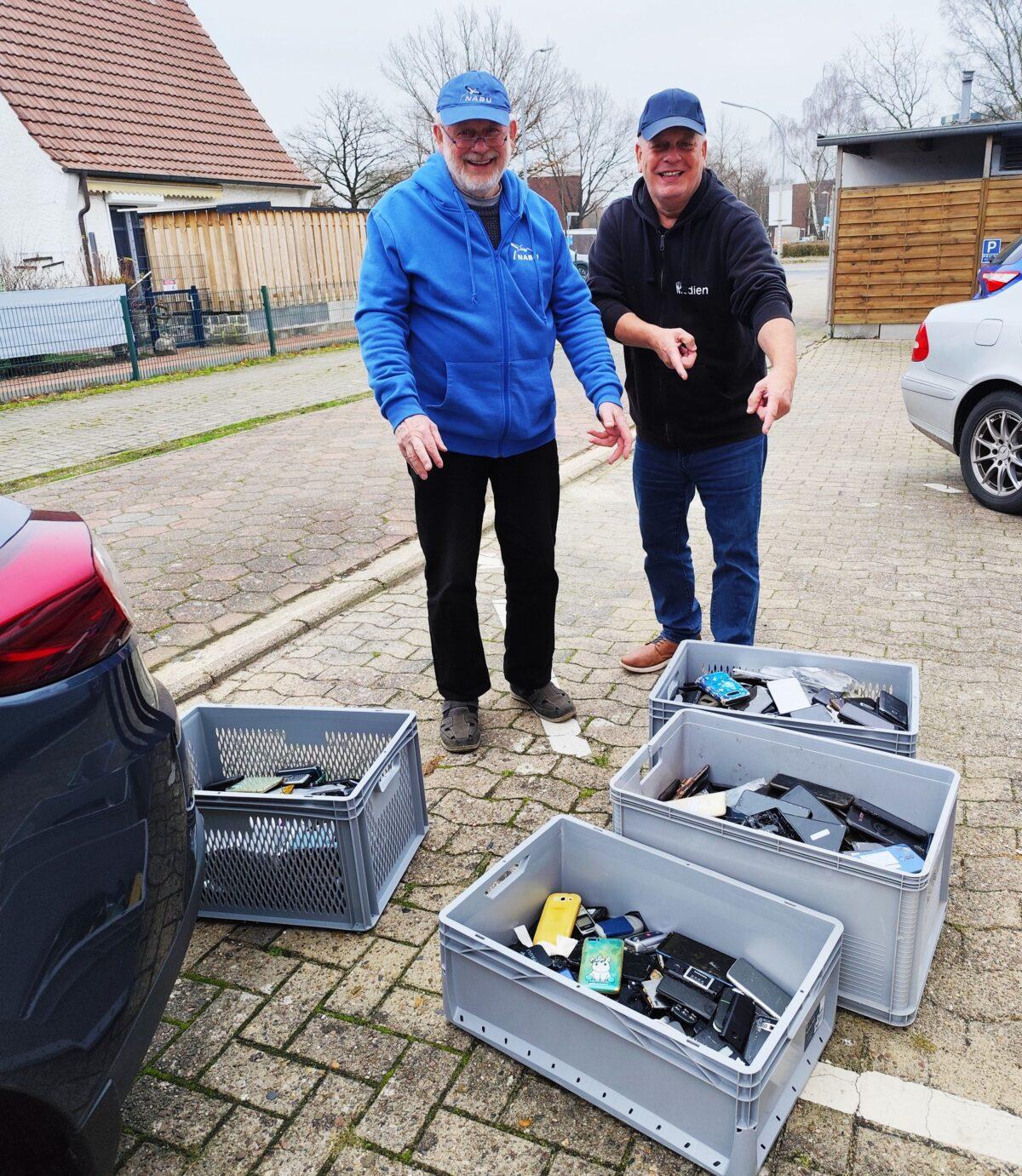 Jürgen Grobbin Handysammeltonnen NABU